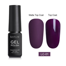 Load image into Gallery viewer, LILYCUTE Matte UV Gel Nail Polish Matte Top Coat Color UV Gel Nail Art Varnish Hybrid Soak Off Gel Lacquer Manicur Gel Polish