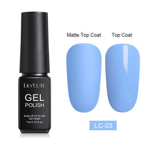 Load image into Gallery viewer, LILYCUTE Matte UV Gel Nail Polish Matte Top Coat Color UV Gel Nail Art Varnish Hybrid Soak Off Gel Lacquer Manicur Gel Polish
