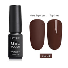 Load image into Gallery viewer, LILYCUTE Matte UV Gel Nail Polish Matte Top Coat Color UV Gel Nail Art Varnish Hybrid Soak Off Gel Lacquer Manicur Gel Polish