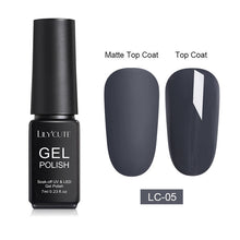 Load image into Gallery viewer, LILYCUTE Matte UV Gel Nail Polish Matte Top Coat Color UV Gel Nail Art Varnish Hybrid Soak Off Gel Lacquer Manicur Gel Polish