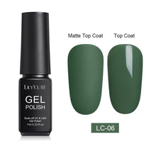 Load image into Gallery viewer, LILYCUTE Matte UV Gel Nail Polish Matte Top Coat Color UV Gel Nail Art Varnish Hybrid Soak Off Gel Lacquer Manicur Gel Polish