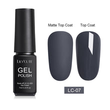 Load image into Gallery viewer, LILYCUTE Matte UV Gel Nail Polish Matte Top Coat Color UV Gel Nail Art Varnish Hybrid Soak Off Gel Lacquer Manicur Gel Polish