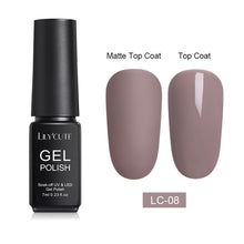 Load image into Gallery viewer, LILYCUTE Matte UV Gel Nail Polish Matte Top Coat Color UV Gel Nail Art Varnish Hybrid Soak Off Gel Lacquer Manicur Gel Polish