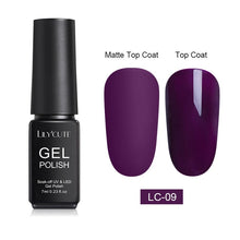 Load image into Gallery viewer, LILYCUTE Matte UV Gel Nail Polish Matte Top Coat Color UV Gel Nail Art Varnish Hybrid Soak Off Gel Lacquer Manicur Gel Polish