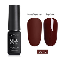Load image into Gallery viewer, LILYCUTE Matte UV Gel Nail Polish Matte Top Coat Color UV Gel Nail Art Varnish Hybrid Soak Off Gel Lacquer Manicur Gel Polish