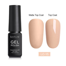 Load image into Gallery viewer, LILYCUTE Matte UV Gel Nail Polish Matte Top Coat Color UV Gel Nail Art Varnish Hybrid Soak Off Gel Lacquer Manicur Gel Polish