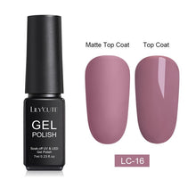 Load image into Gallery viewer, LILYCUTE Matte UV Gel Nail Polish Matte Top Coat Color UV Gel Nail Art Varnish Hybrid Soak Off Gel Lacquer Manicur Gel Polish