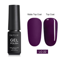 Load image into Gallery viewer, LILYCUTE Matte UV Gel Nail Polish Matte Top Coat Color UV Gel Nail Art Varnish Hybrid Soak Off Gel Lacquer Manicur Gel Polish
