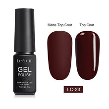 Load image into Gallery viewer, LILYCUTE Matte UV Gel Nail Polish Matte Top Coat Color UV Gel Nail Art Varnish Hybrid Soak Off Gel Lacquer Manicur Gel Polish