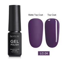 Load image into Gallery viewer, LILYCUTE Matte UV Gel Nail Polish Matte Top Coat Color UV Gel Nail Art Varnish Hybrid Soak Off Gel Lacquer Manicur Gel Polish