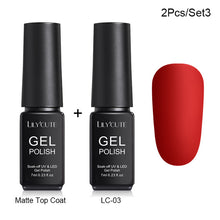 Load image into Gallery viewer, LILYCUTE Matte UV Gel Nail Polish Matte Top Coat Color UV Gel Nail Art Varnish Hybrid Soak Off Gel Lacquer Manicur Gel Polish