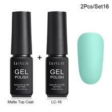 Load image into Gallery viewer, LILYCUTE Matte UV Gel Nail Polish Matte Top Coat Color UV Gel Nail Art Varnish Hybrid Soak Off Gel Lacquer Manicur Gel Polish