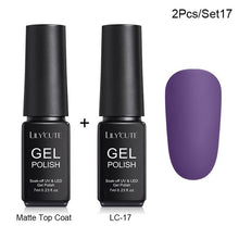Load image into Gallery viewer, LILYCUTE Matte UV Gel Nail Polish Matte Top Coat Color UV Gel Nail Art Varnish Hybrid Soak Off Gel Lacquer Manicur Gel Polish