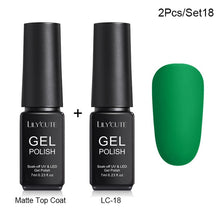Load image into Gallery viewer, LILYCUTE Matte UV Gel Nail Polish Matte Top Coat Color UV Gel Nail Art Varnish Hybrid Soak Off Gel Lacquer Manicur Gel Polish