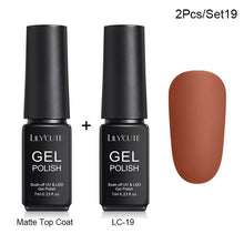 Load image into Gallery viewer, LILYCUTE Matte UV Gel Nail Polish Matte Top Coat Color UV Gel Nail Art Varnish Hybrid Soak Off Gel Lacquer Manicur Gel Polish