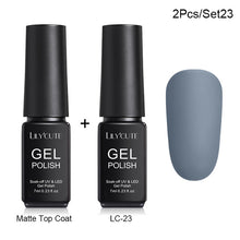 Load image into Gallery viewer, LILYCUTE Matte UV Gel Nail Polish Matte Top Coat Color UV Gel Nail Art Varnish Hybrid Soak Off Gel Lacquer Manicur Gel Polish