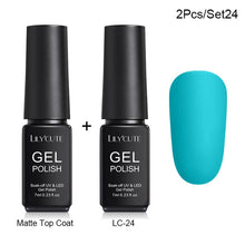 Load image into Gallery viewer, LILYCUTE Matte UV Gel Nail Polish Matte Top Coat Color UV Gel Nail Art Varnish Hybrid Soak Off Gel Lacquer Manicur Gel Polish