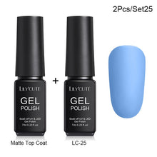 Load image into Gallery viewer, LILYCUTE Matte UV Gel Nail Polish Matte Top Coat Color UV Gel Nail Art Varnish Hybrid Soak Off Gel Lacquer Manicur Gel Polish