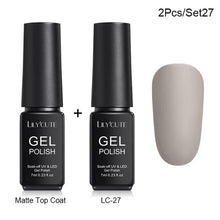 Load image into Gallery viewer, LILYCUTE Matte UV Gel Nail Polish Matte Top Coat Color UV Gel Nail Art Varnish Hybrid Soak Off Gel Lacquer Manicur Gel Polish