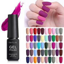 Load image into Gallery viewer, LILYCUTE Matte UV Gel Nail Polish Matte Top Coat Color UV Gel Nail Art Varnish Hybrid Soak Off Gel Lacquer Manicur Gel Polish